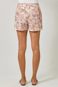 Printed Double Gauze Short | Cappuccino