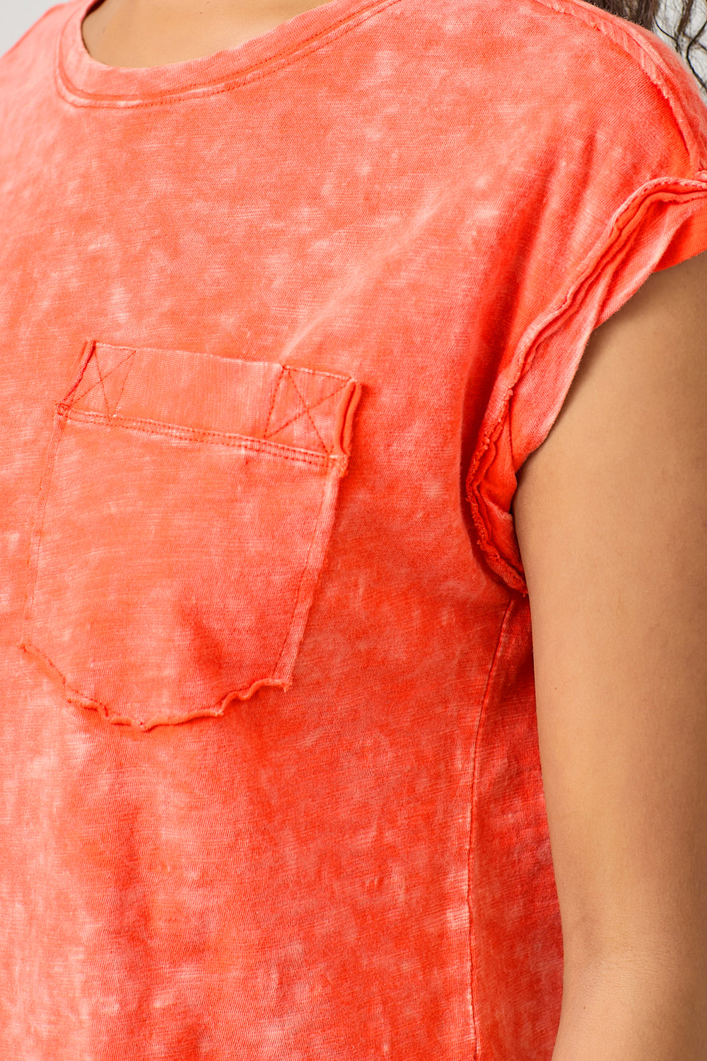 Washed Slouchy Essential Tee | Vintage White, Washed Tomato, Ice Blue