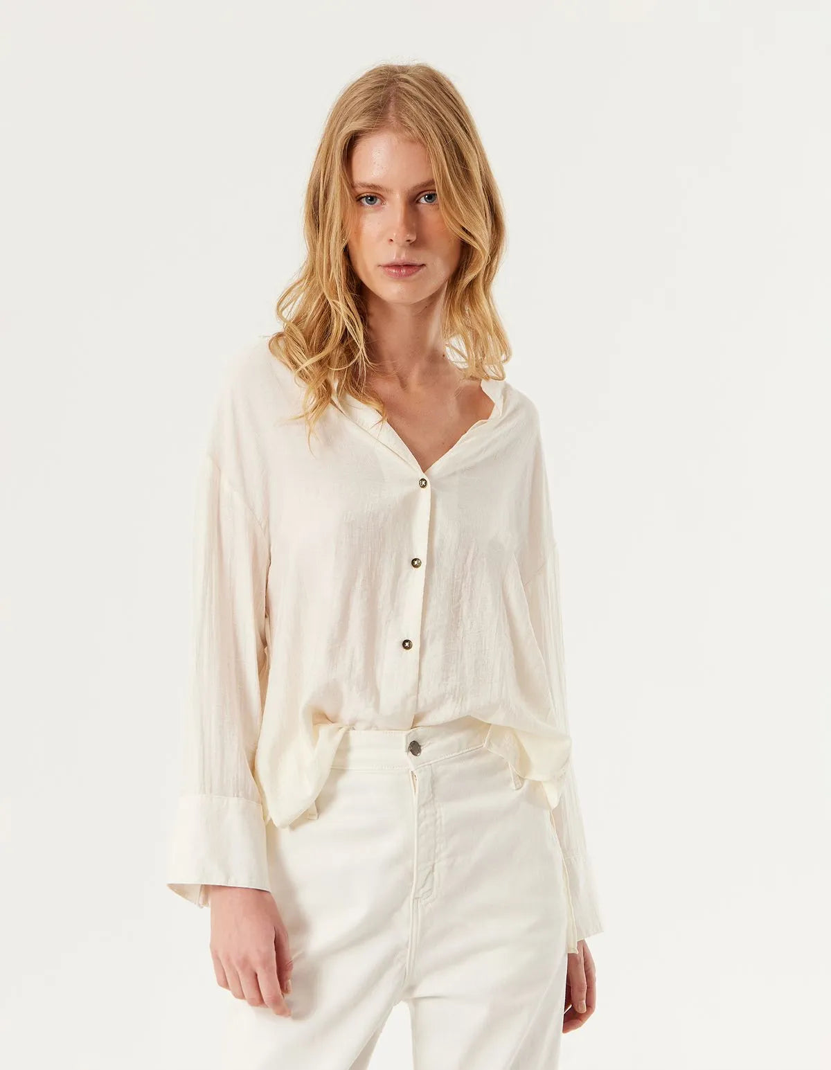 Loose Button Down Shirt | Off White