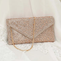 Studded Envelope Clutch Bag | Black, Gold, Silver
