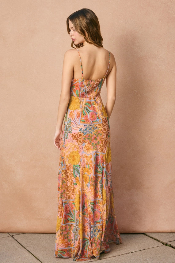 Paisley Frilly Hem Maxi Dress | Summer Garden