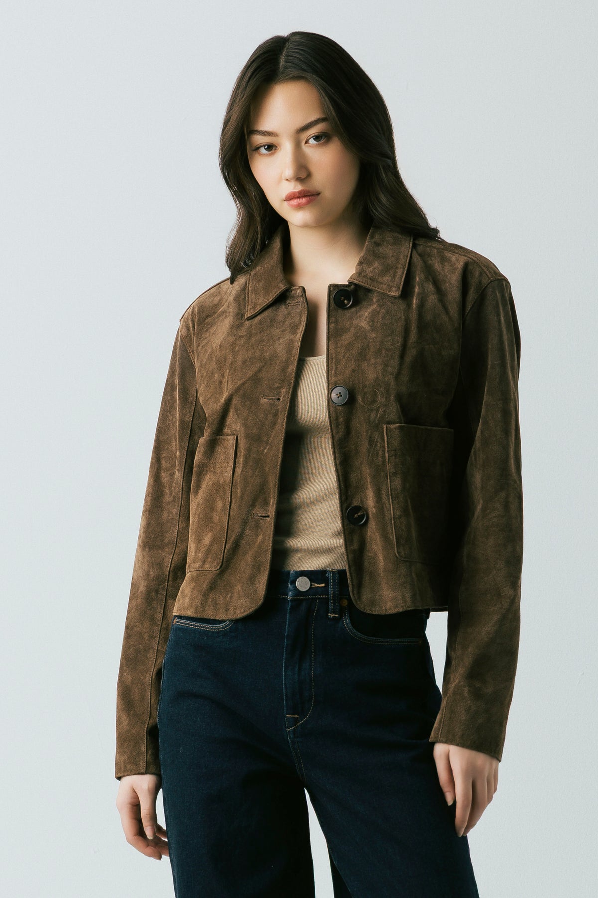 Suede Jacket | Brown