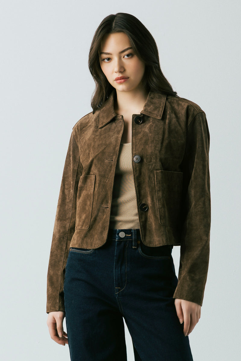Suede Jacket | Brown