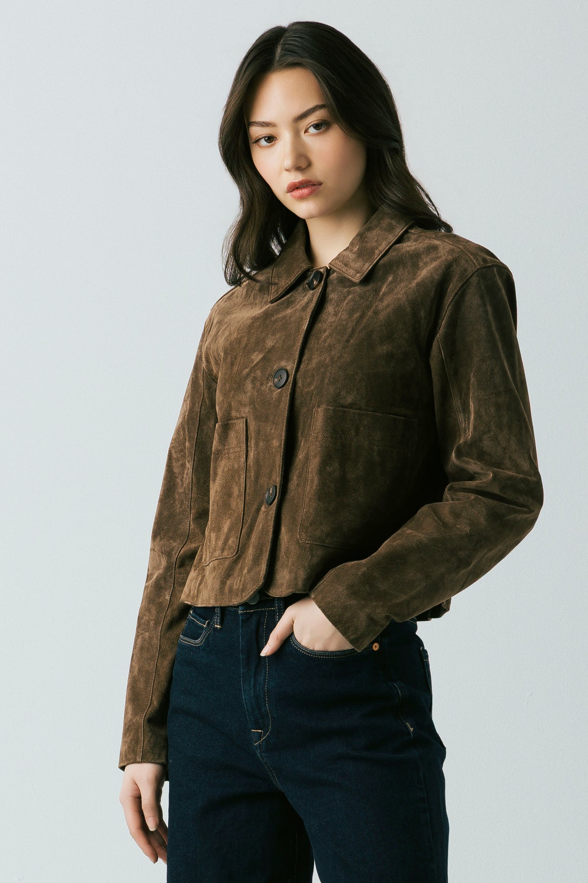 Suede Jacket | Brown
