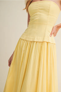 Corset Lined Strapless Dress | Canary