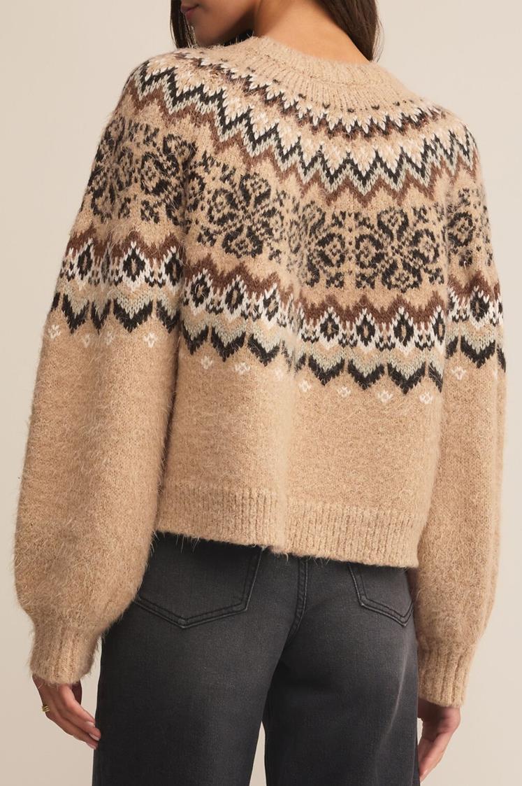 Kenaby Fair Isle Sweater | Oatmeal Heather