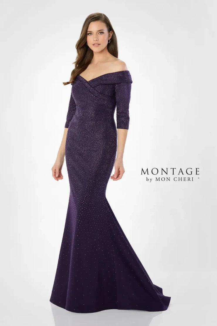 Mon Cheri 221970 3/4SLV Hot Stone Gown