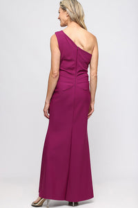 One Shoulder Smooth Fit Dress with Cascade Ruffle | Passion