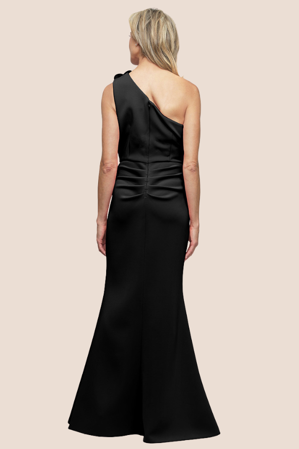 3D One Shoulder Dress | Black
