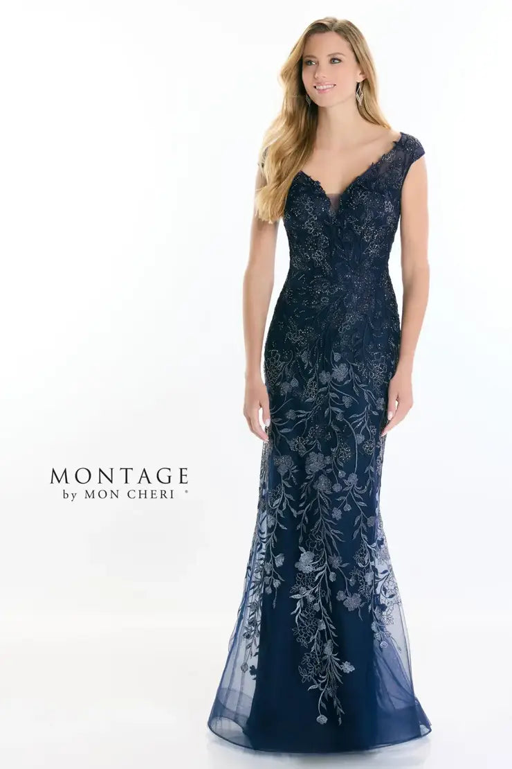 M522 Montage V Neck Beaded Lace