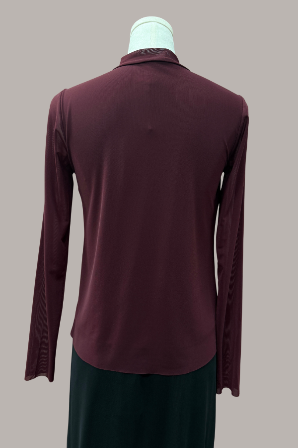 Mock Neck Top | Wine