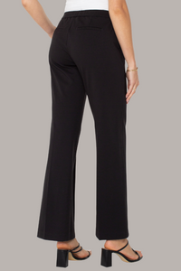 Kayla Pull On Wide Leg Trouser | Black