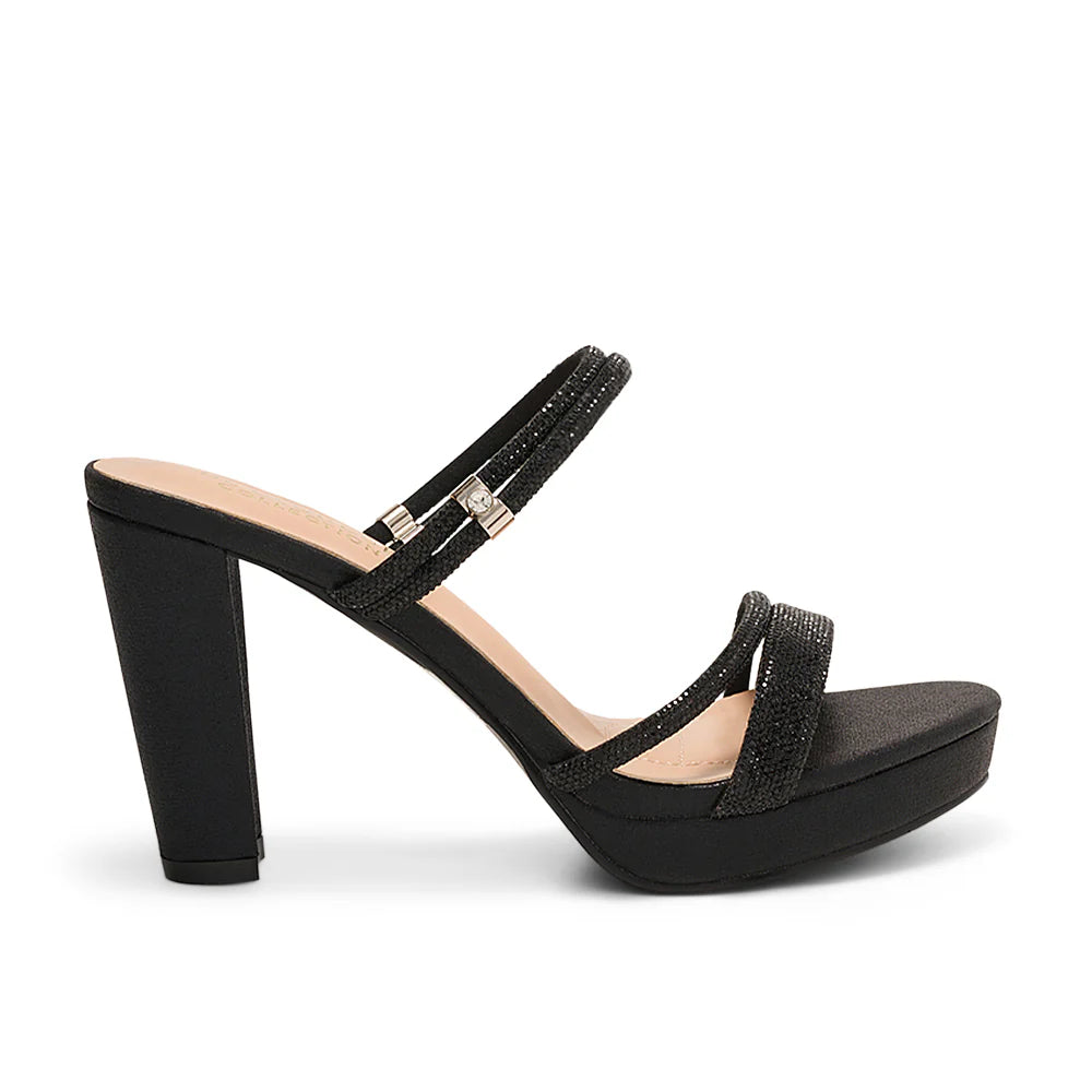 AMARA-28 3.5" Block Heel | Black, Nude