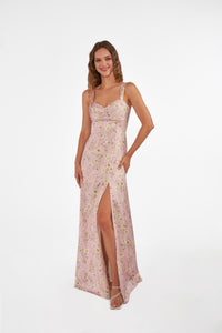 B2 B283020 Sweetheart Satin Floral Dress