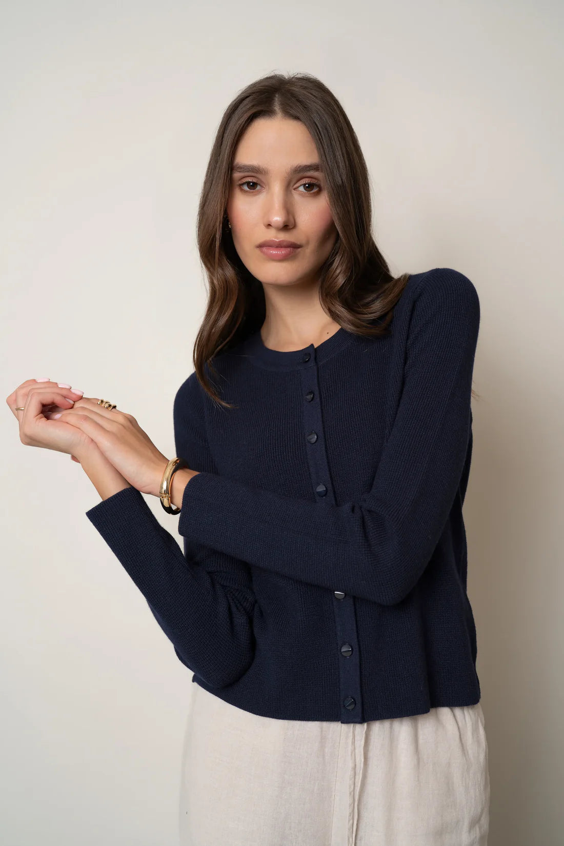 Waffle Cardigan | Eclipse, Popcorn