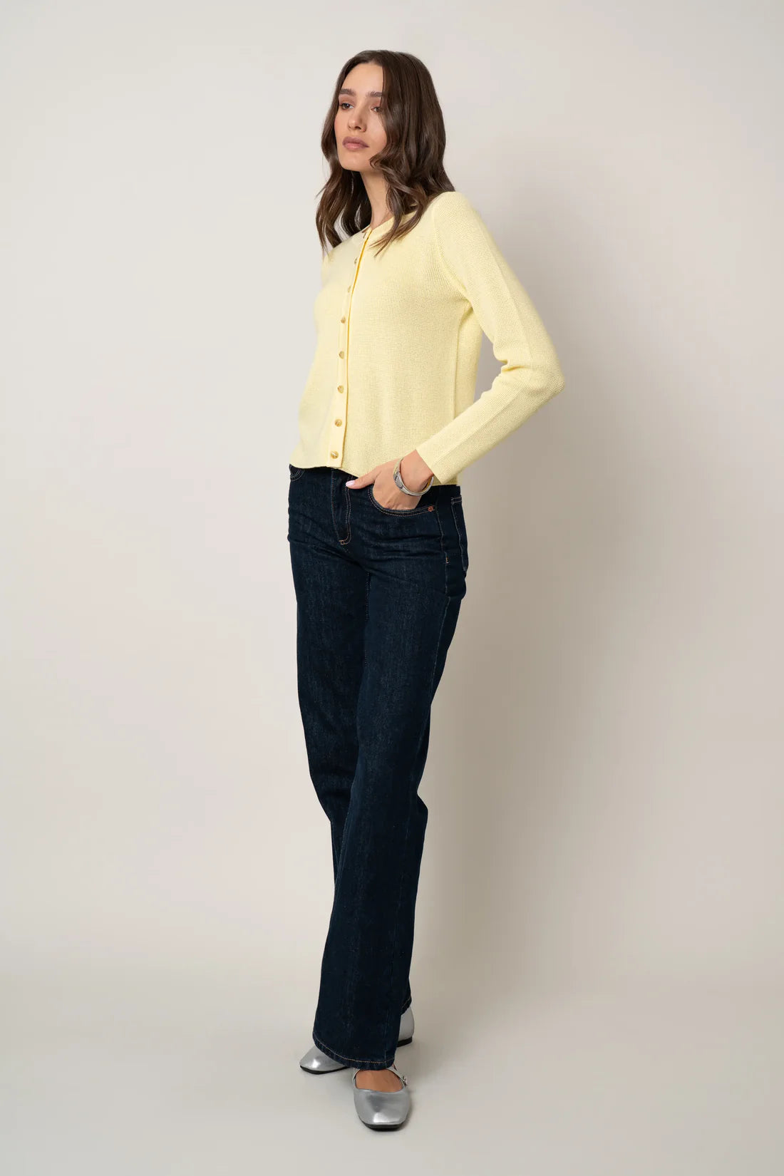 Waffle Cardigan | Eclipse, Popcorn