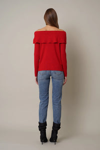Marilyn Off-the-shoulder Sweater with Stones