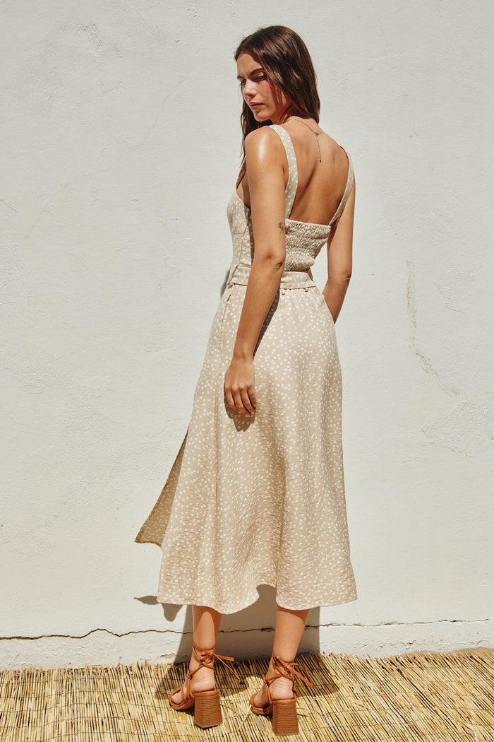 Dot Sun Dress | Cream Latte