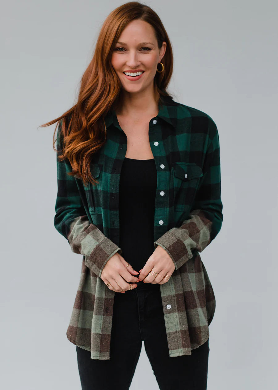 Green Ombre Flannel