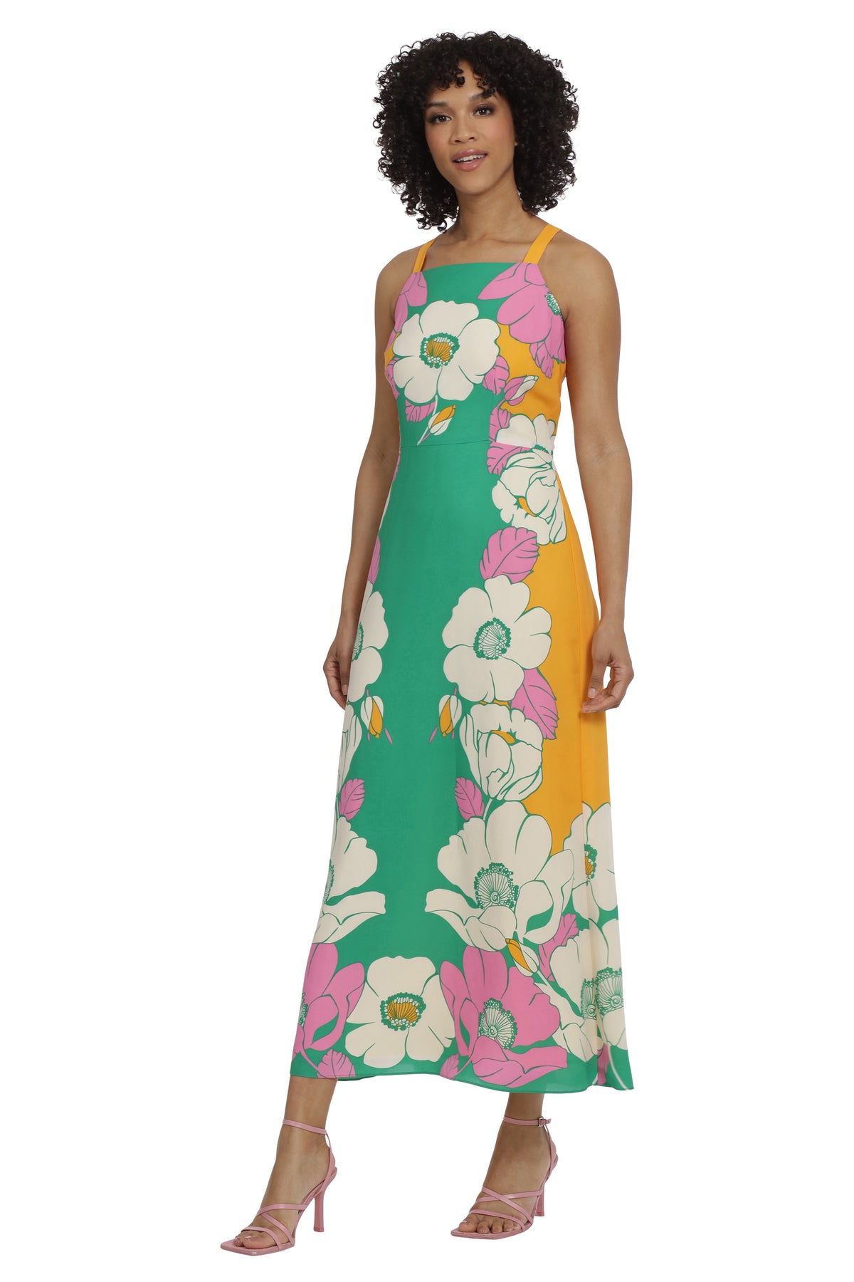 Floral Sleeveless Maxi Dress | Mimosa Cream