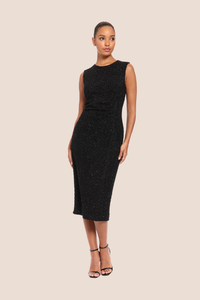 Boucle Knit Sheath Dress | Black