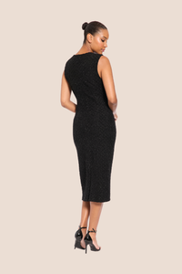 Boucle Knit Sheath Dress | Black