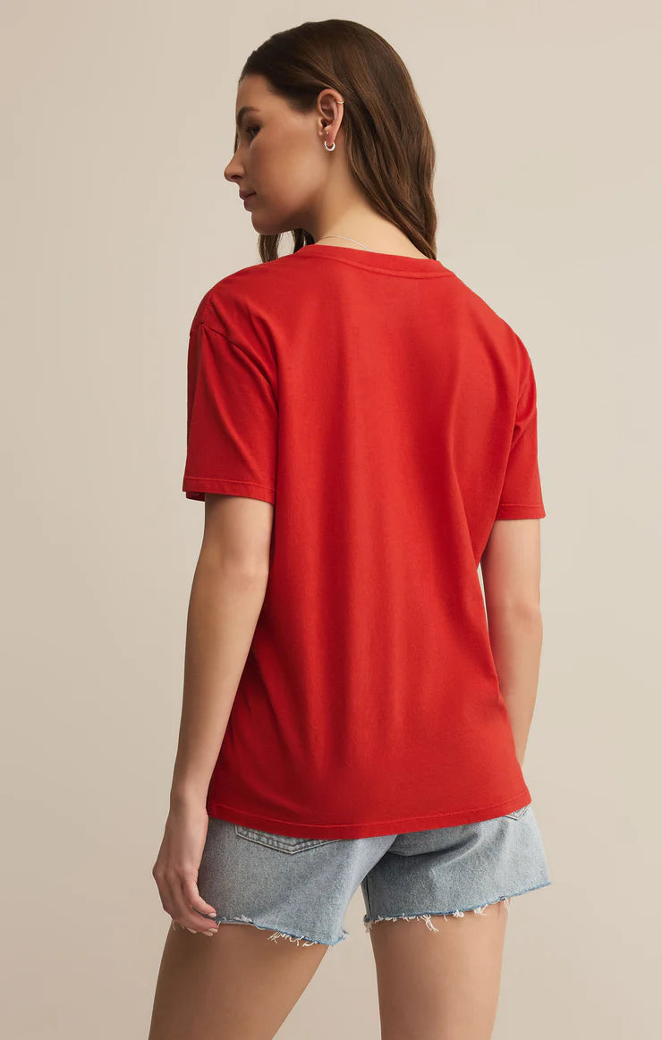 USA Boyfriend Tee | Cabana Red