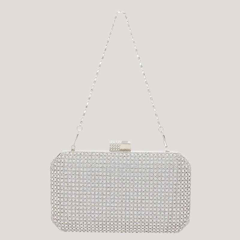 HB-J125 Shimmer Handbag | Black, Nude, Silver