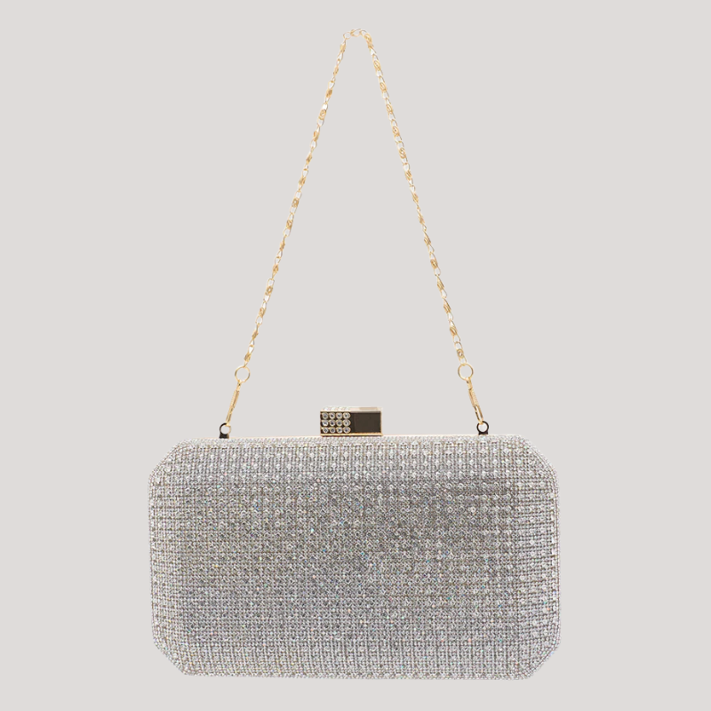 HB-J125 Shimmer Handbag | Black, Nude, Silver