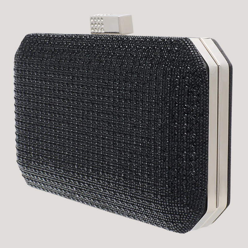 HB-J125 Shimmer Handbag | Black, Nude, Silver