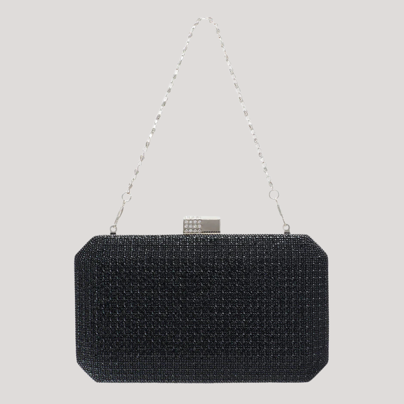 HB-J125 Shimmer Handbag | Black, Nude, Silver