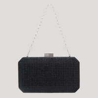 HB-J125 Shimmer Handbag | Black, Nude, Silver