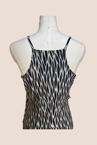 Halter Flounce Tea Length Dress | Neat