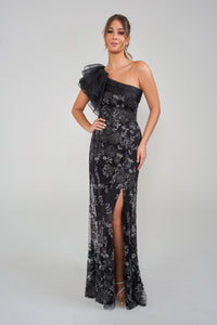 Jade Couture K288025 One Shoulder Becky Embroidered Lace Gown