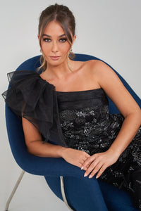 Jade Couture K288025 One Shoulder Becky Embroidered Lace Gown