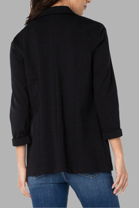 Petite Boyfriend Blazer with Princess Darts | Black