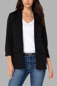 Petite Boyfriend Blazer with Princess Darts | Black