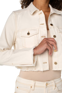 Jacket w/ Fray Hem | Seaside Dunes
