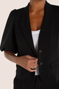 Balloon Sleeve Blazer | Black