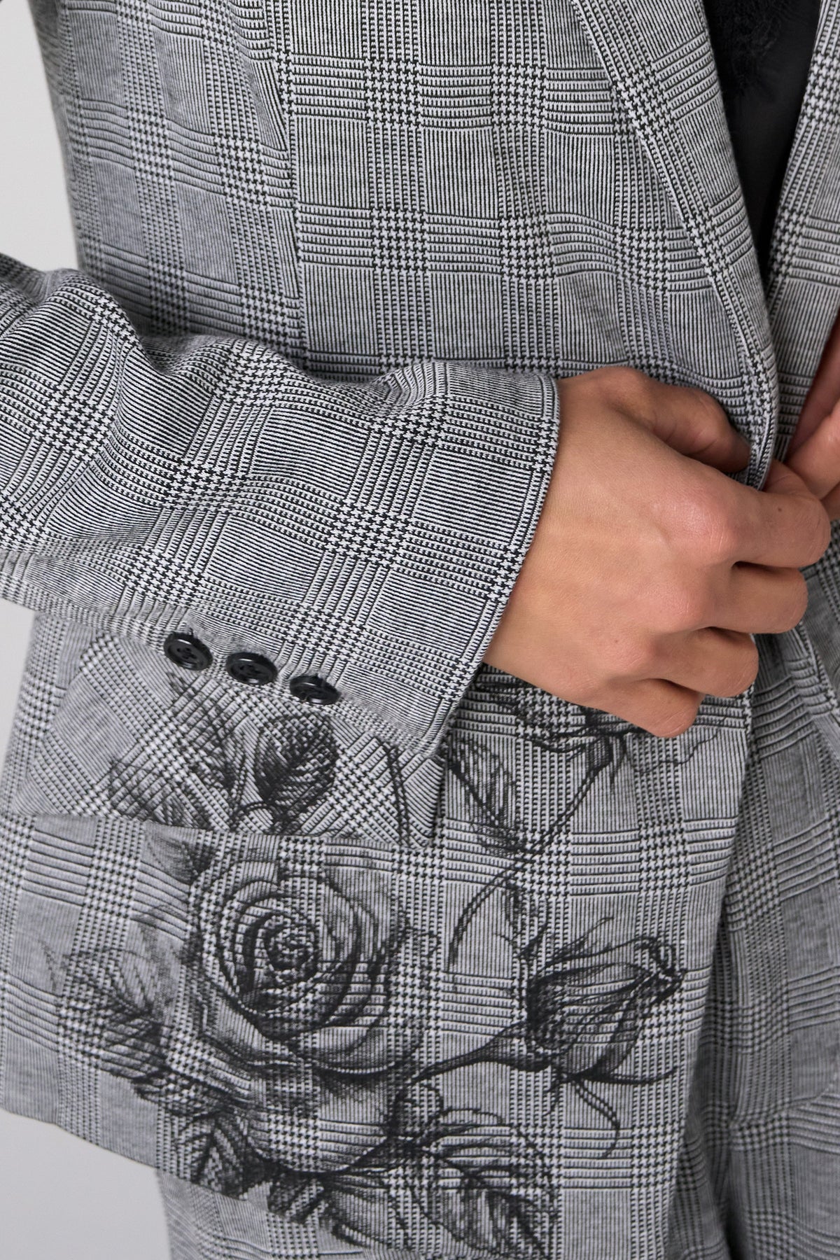 Tailored Blazer | Black/White Plaid