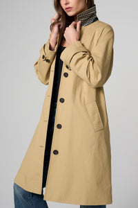 Raglan Sleeve Coat with Pleat Back | Croissant