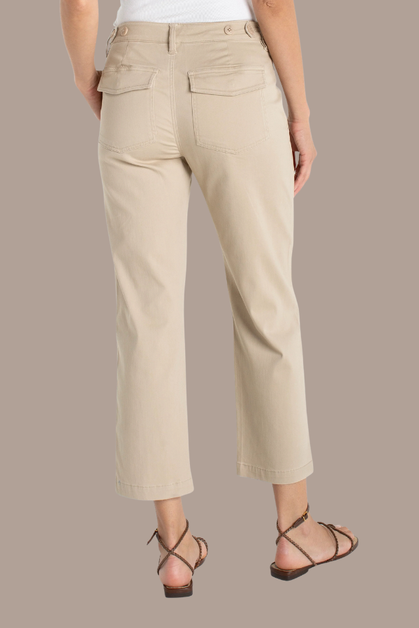 Hi-rise Utility Crop Straight Leg | Safari Sand