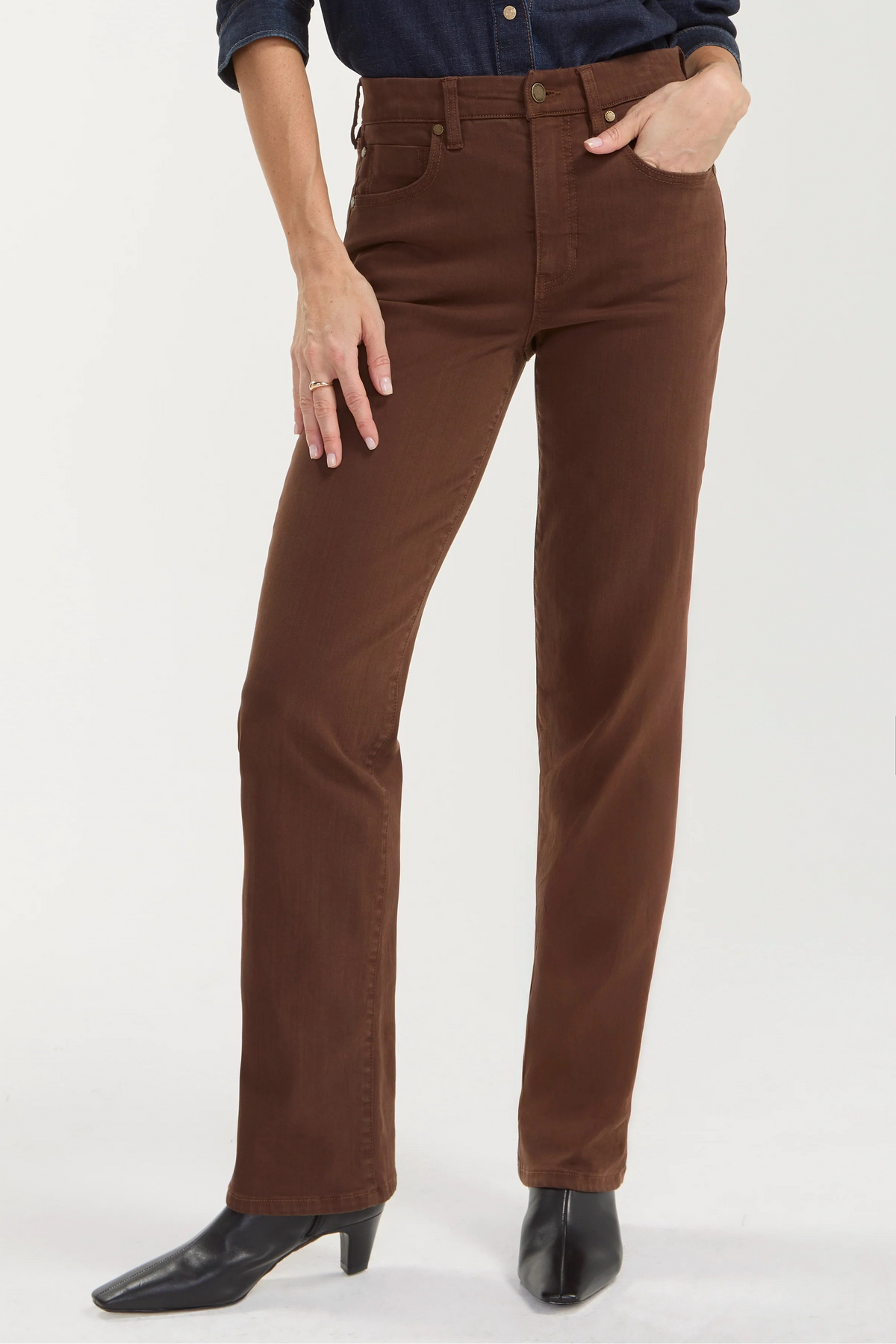 Kennedy Comfort Waist Straight Leg 30" Inseam | Carob Brown