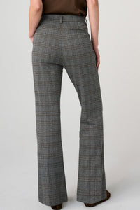 Kelsey Wide Leg Trouser | Black/Multi Herringbone