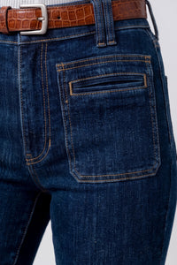 Hannah Flare with Vintage Patch Pockets | Collegiate Blue