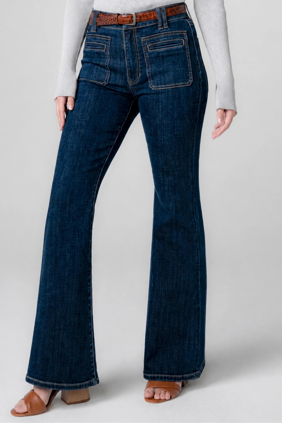 Hannah Flare with Vintage Patch Pockets | Collegiate Blue