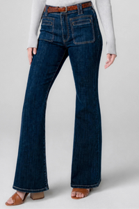 Hannah Flare with Vintage Patch Pockets | Collegiate Blue