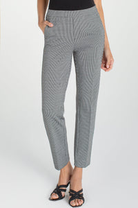 Petite Kayla Pull-On Trouser | Black/White Mini Check