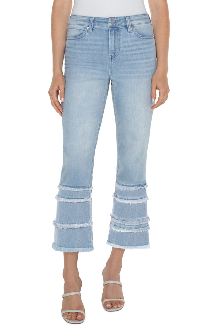 Hannah Crop Flare Jeans with Crop Hem