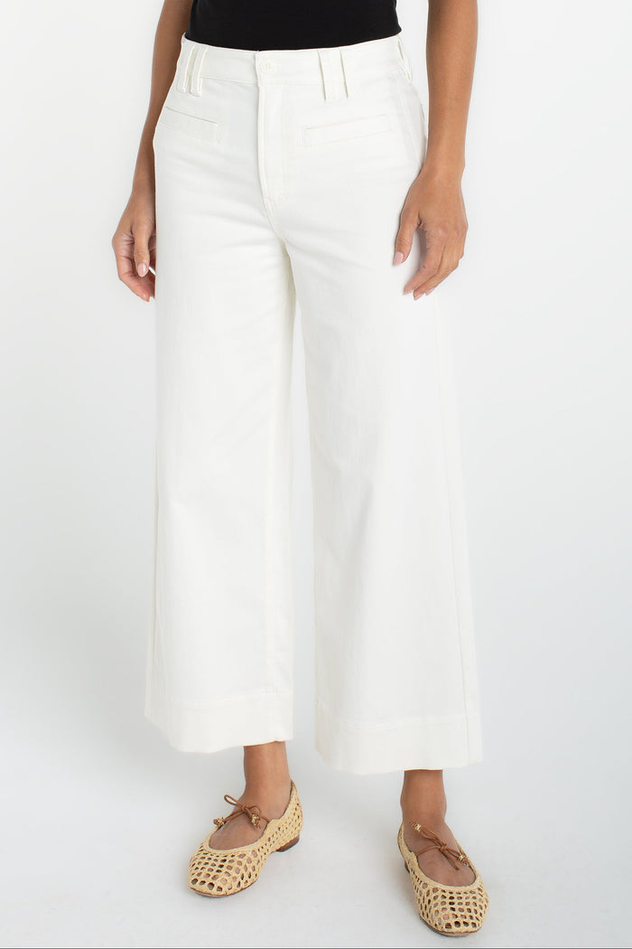 High-Rise Crop Wide Leg with Welts 26" Inseam | Whipped Cream